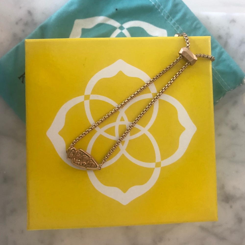 Kendra Scott druzy rose gold arrow bracelet